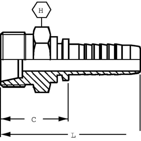 Końcówka DN13-M20x1,5-Ø13,25