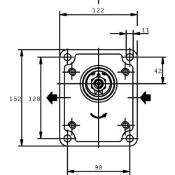 Pompa zębata PLP30.73D0-83E3-LEF/ED-N-FS