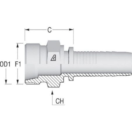 Końcówka DN13-M24x1,5-Ø16,75