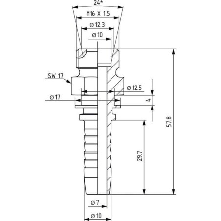 Końcówka CEL DN10 M16x1.5 10L Linde