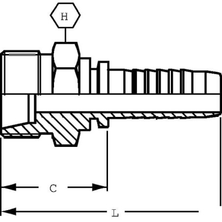 Końcówka DN16-M30x2,0-22L