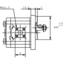 Pompa zębata PLP20.6,3D0-54B2-LBE/BC-N-EL-FS