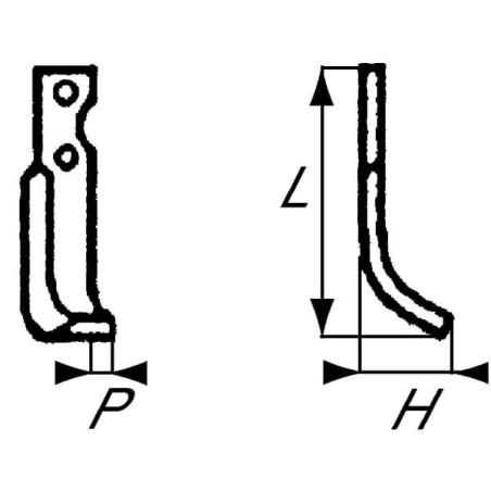 Nóż frezujący lewy 170x55x30mm 6mm pasuje do B.C.S.