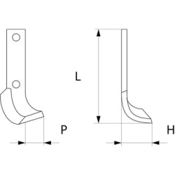 Nóż frezujący lewy 220x89x40mm 8mm pasuje do Calderoni