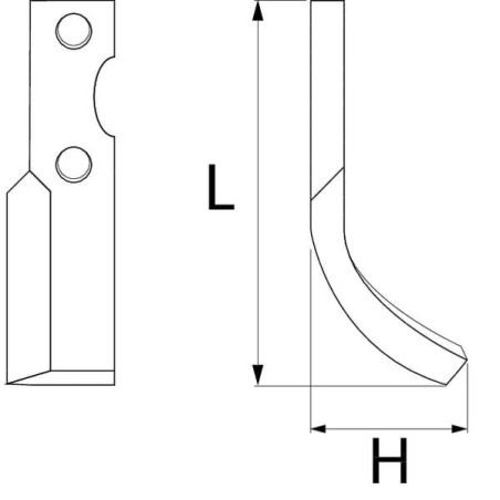 Nóż frezujący lewy 210x50x30mm 6mm pasuje do Gutbrot