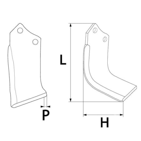 Nóż frezujący prawy 180x135x80mm 7mm pasuje do Maschio