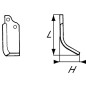 Nóż frezujący lewy 130x56x40mm 6mm pasuje do B.C.S.