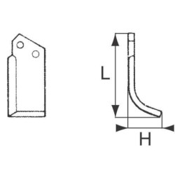 Nóż frezujący prawy 145x72x50mm 6mm pasuje do Ferrari