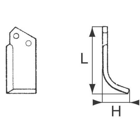 Nóż frezujący prawy 145x72x50mm 6mm pasuje do Ferrari