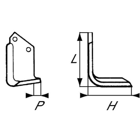 Nóż frezujący prawy 180x135x80mm 6mm pasuje do Celli