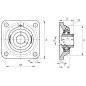 Łożysko z obudową czworokątne, kompletne