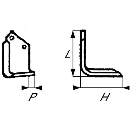 Nóż frezujący lewy 185x105x60mm 7mm pasuje do Maletti