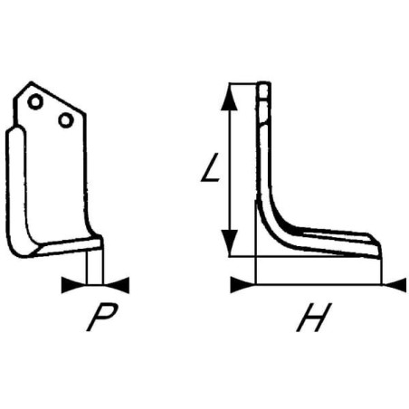 Nóż frezujący lewy 200x115x80mm 8mm pasuje do Maletti