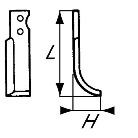 Nóż frezujący lewy 183x60x35mm 5mm pasuje do Benassi