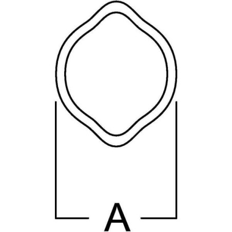 Rura profilowana wewnętrzna cytryna L21 Ø wew. 15.5 Ø zew. 23.5x23.5x4 mm L=1 m gopart