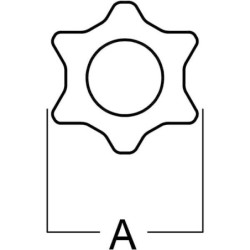 Rura profilowana wewnętrzna gwiazda L25 Ø wew. 42.4 Ø zew. 51x37x4.3 mm L=3 m gopart