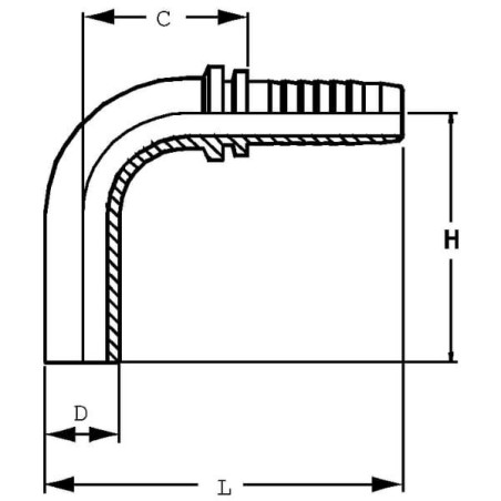Końcówka DN06-Ø6 mm-90°
