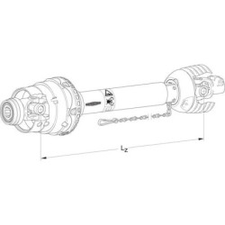 Wał przegubowy szerokokątny PWE 580 L=1210 mm Walterscheid