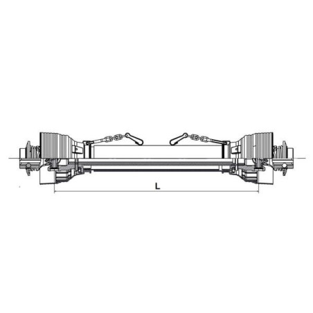 Wał przegubowy PTO 60 L=1010 mm, sprzęgło cierne gopart