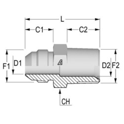 Złącze proste redukcyjne 7/16 JIC x 1/8 NPT