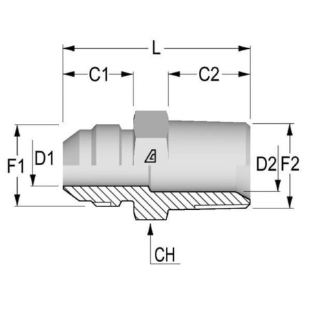 Złącze proste redukcyjne 3/4 JIC x 1/2 NPT