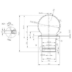 Kula 80 mm z nakrętką