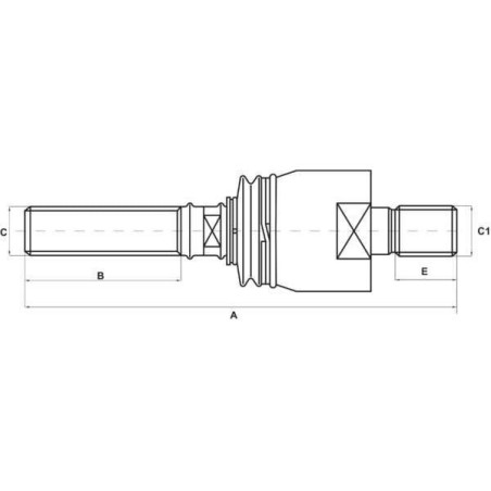 Stabilizator przegubu, 208 mm