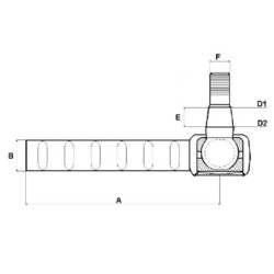 Końcówka drążka kierowniczego CNH
