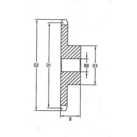 "Koło łańcuchowe pojedyncze 13 zębów 3/8""x7/32"" łańcuch 06 B-1 Kramp"