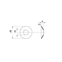 Podkładka samoklinująca Schnorr M10x16x1 mm, stal Kramp