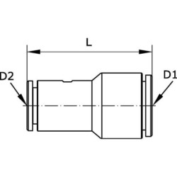 Złącze wtykowe proste redukcyjne przelotowe, 12x10 mm Kramp