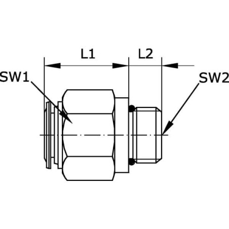 "Szybkozłącze proste gwint zew. cylindryczny 12x3/8"""