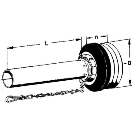 Osłona wału WOM połowa wew. standard SD25/1 Ø 160 mm rura Ø 80 mm, L=1500 mm Walterscheid