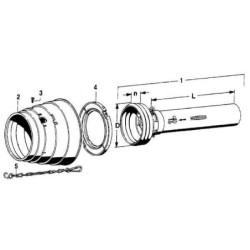 Osłona wału WOM połowa zew. szerokokątna SD15, L=1000 mm Walterscheid