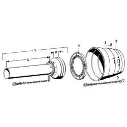 Osłona wału WOM połowa wew. szerokokątna SD25/1, L=1000 mm Walterscheid