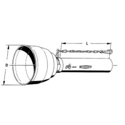 Osłona wału WOM połowa zew. standard, L=1000 mm Walterscheid