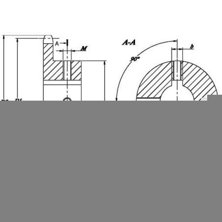 "Koło łańcuchowe pojedyncze 9 zębów 3/4"" łańcuch 12 B-1 otwór 25 mm Kramp"