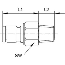 "Złącze wtykowe proste, obrotowe, gwint zew. 1/8"" 4 mm Kramp"