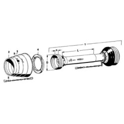 Rura ochronna Walterscheid, 1 x szerokokąt L-1000 mm