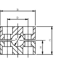 Korpus obejmy 1x22mm, PP gr. 3 (25 szt.)