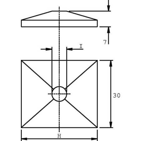 Obejma kpl. podwójna 18x18 mm (25 szt.)