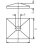 Obejma kpl. podwójna 18x18 mm (25 szt.)