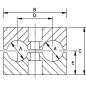 Obejma kpl. podwójna 18x18 mm (25 szt.)