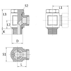 "Złącze Banjo 1/4"" BSP - M14x1.5 8L"