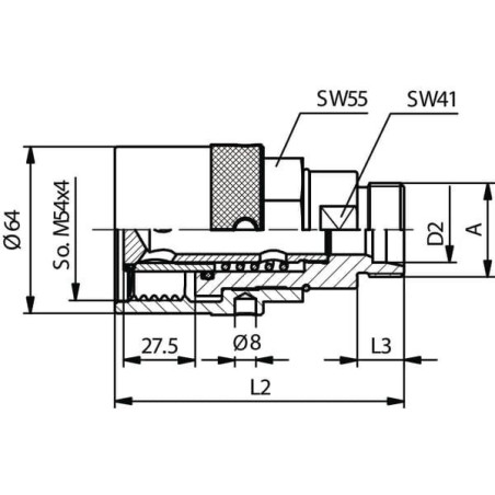 "Szybkozłącze skręcane 3/4"" gwint zew. M26x1.5 18L - wtyczka"