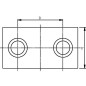 Obejma kpl. ciężka 1x25 mm Alu gr. 2