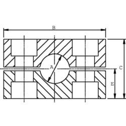 Obejma kpl. ciężka 1x25 mm Alu gr. 2