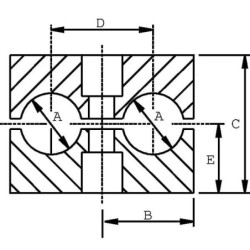 Korpus obejmy 2x13.5 mm, PP gr. 2 (1szt.)