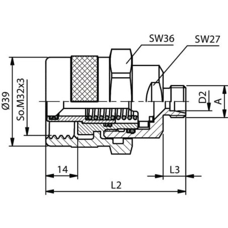 "Szybkozłącze skręcane 5/16"" gwint zew. M22x1.5 15L - wtyczka"