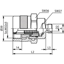 "Szybkozłącze skręcane 5/16"" gwint zew. M24x1.5 16S - wtyczka"